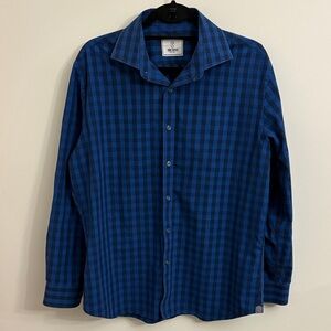 Todd Snyder Blue and Black Checkered Shirt